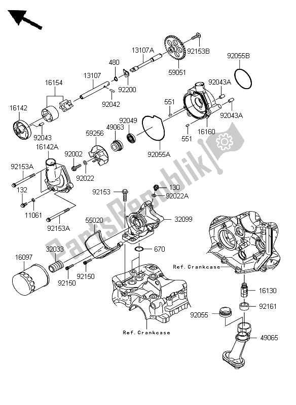 Repuestos bomba de aceite para Kawasaki Ninja ZX 6R a partir de